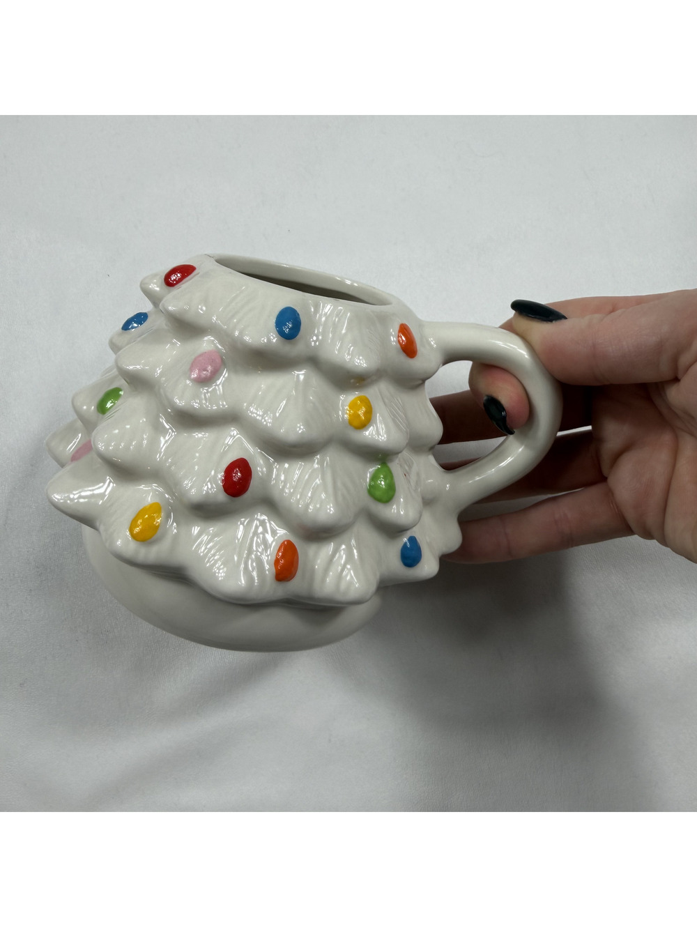 Mr. Christmas Ceramic Christmas Tree Mug with Colorful Lights